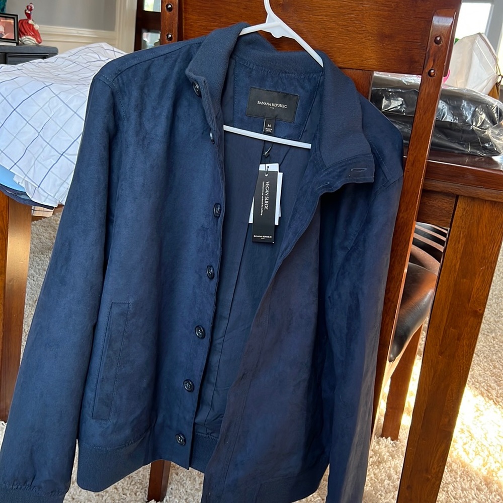 Banana Republic Blue Suede Jacket
